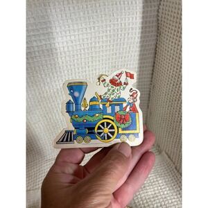 Vintage Unisex ShopKo Little Engine That Could Ornament OS Blue 1991 Wood Train